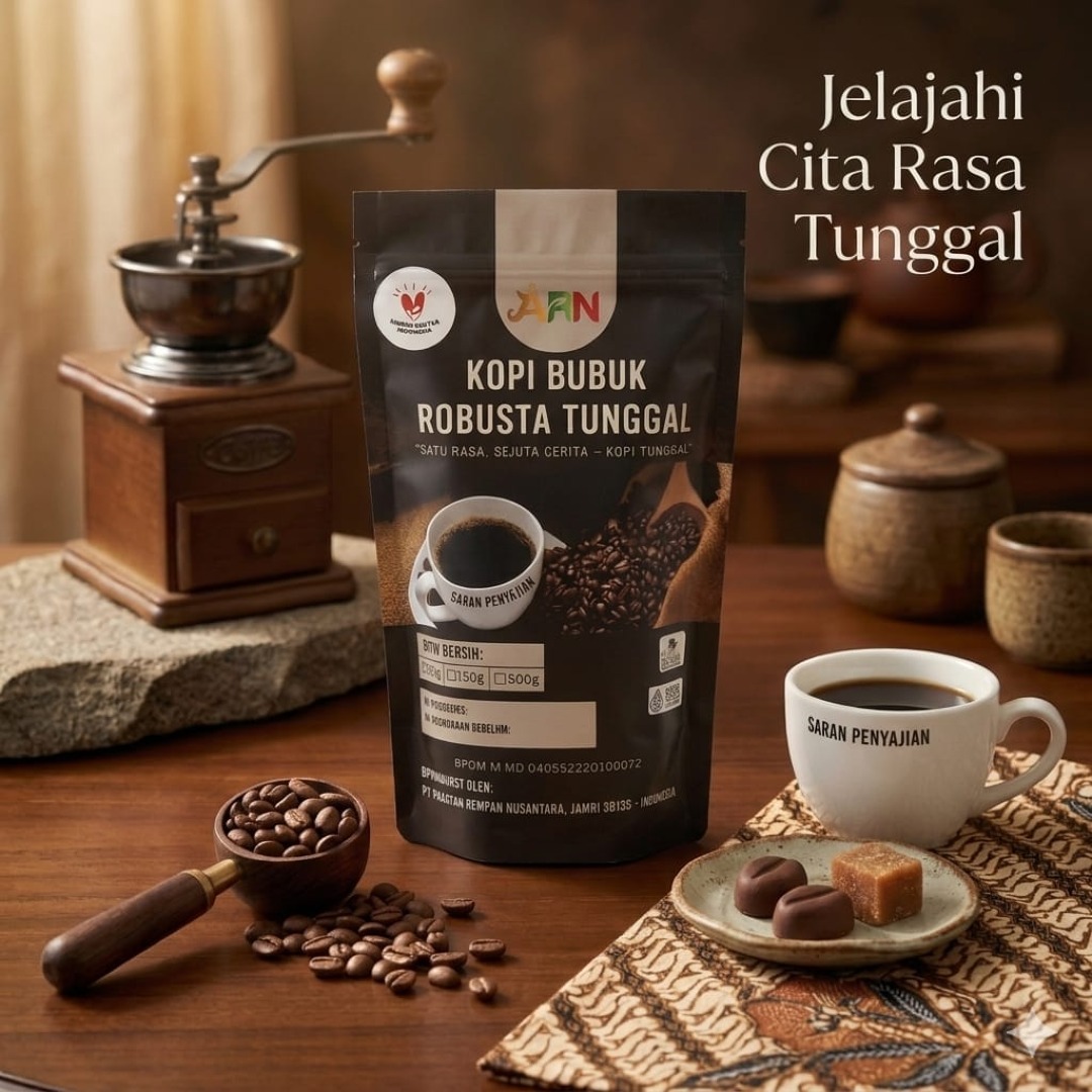 KOPI BUBUK ROBUSTA TUNGGAL/LANANG ISI 150GRAM 